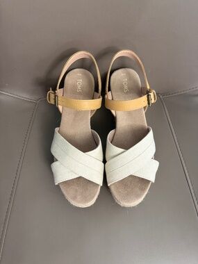 TOMS platform wedge sandals